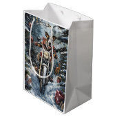 Sac Cadeau Moyen Grand chien Danse équitation moto Noël (Dos Angle)