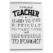 Sac Cadeau Moyen Grand professeur Merci Appréciation Cadeau blanc (Devant)