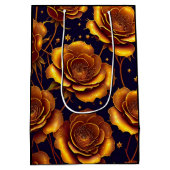 Sac Cadeau Moyen Grande Collection Rose de luxe Gold tendance (Dos)