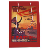 Sac Cadeau Moyen Grande semaine d'aviation - affiche de ondulation (Devant)