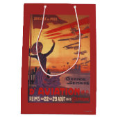 Sac Cadeau Moyen Grande semaine d'aviation - affiche de ondulation (Dos)