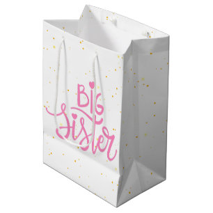Sac Cadeau Moyen Grande Soeur Typographie Texte moderne