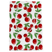 Sac Cadeau Moyen Graphique de cerises rouges sur tout le Motif (Devant)