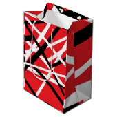 Sac Cadeau Moyen graphisme rouge, noir et blanc (Devant Angle)