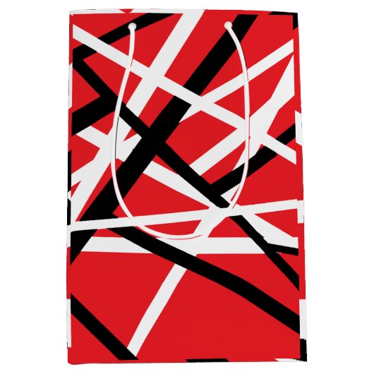 Sac Cadeau Moyen graphisme rouge, noir et blanc (Devant)