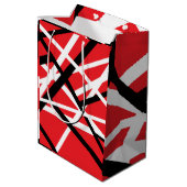 Sac Cadeau Moyen graphisme rouge, noir et blanc (Dos Angle)