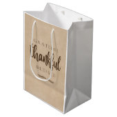 Sac Cadeau Moyen Gratuit Merci béni Brown (Devant Angle)