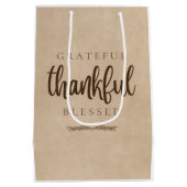 Sac Cadeau Moyen Gratuit Merci béni Brown (Dos)