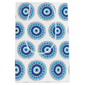 Sac Cadeau Moyen Grec Mal Eye Bleu (Devant)