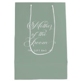 Sac Cadeau Moyen Gree White Mère Du Groom Script Typographie (Dos)