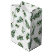 Sac Cadeau Moyen Green Christmas Pine Tree (Dos Angle)