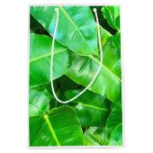Sac Cadeau Moyen Green feuille Palm Leaf feuillage tropical jungle (Devant)