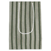 Sac Cadeau Moyen Green Glitzy Gold Stripes Christmas (Dos)