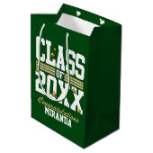 Sac Cadeau Moyen Green|Gold Graduated Class Year (Dos Angle)