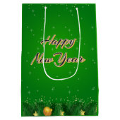 Sac Cadeau Moyen Green Gold New Year Gift Bag (Dos)