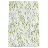 Sac Cadeau Moyen Green Leaves Chic Birthday (Dos)