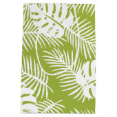 Sac Cadeau Moyen Green Palm Feuille Rainforest Motif (Dos)