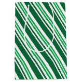Sac Cadeau Moyen Green Peppermint Stripe (Devant)