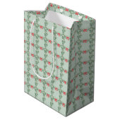 Sac Cadeau Moyen Green Retro Motif de vacances (Dos Angle)