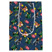 Sac Cadeau Moyen Gremlins™ 80's Retrowave Pattern (Dos)