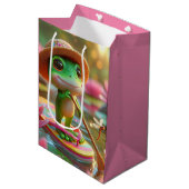 Sac Cadeau Moyen Grenouille d'anniversaire pagaie un tonneau (Devant Angle)