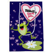 Sac Cadeau Moyen Grenouille Hoppy TOADally Vous aimez Valentine (Dos)