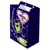 Sac Cadeau Moyen Grenouille Hoppy TOADally Vous aimez Valentine (Dos Angle)