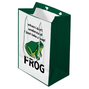 Sac Cadeau Moyen Grenouille Je Prends Juste Une Grenouille À Leap