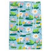 Sac Cadeau Moyen Grenouilles et Lily Pads BABY SHOWER mignon Enfant (Dos)