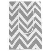 Sac Cadeau Moyen Grey Chevron Genre Reveillez Bow Cravate Équipe Ga (Dos)