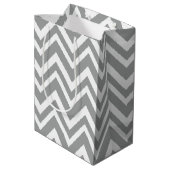 Sac Cadeau Moyen Grey Chevron Genre Reveillez Bow Cravate Équipe Ga (Dos Angle)
