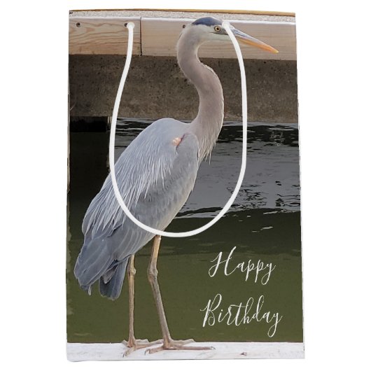 Sac Cadeau Moyen Grey Heron (Devant)