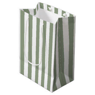 Sac Cadeau Moyen Grille verte et blanche