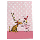 Sac Cadeau Moyen Grinch | Max & Cindy Lou Who (Devant)