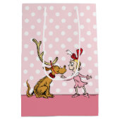 Sac Cadeau Moyen Grinch | Max & Cindy Lou Who (Dos)