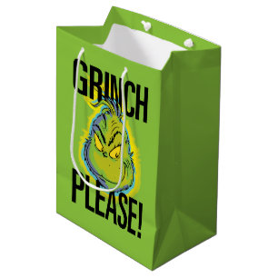 Sac Cadeau Moyen Grincheux Snarky   Grinch S'il Vous Plaît Drôle