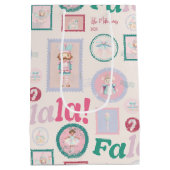 Sac Cadeau Moyen Groovy Nutcracker Retro Pastel Christmas (Dos)