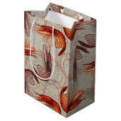 Sac Cadeau Moyen Gros Motif de crevettes Long Antenne (Dos Angle)