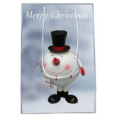 Sac Cadeau Moyen Gros rond Funky Tin Snowman (Dos)