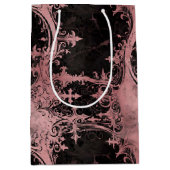 Sac Cadeau Moyen Grunge gothique rose et noir (Devant)