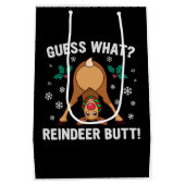 Sac Cadeau Moyen Guess What Reindeer Butt Christmas Joke (Dos)