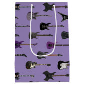 Sac Cadeau Moyen 💜 guitares électriques violettes  (Dos)