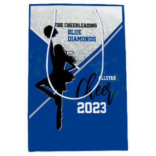 Sac Cadeau Moyen Gymnases bleu et argent