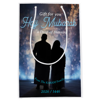 Sac Cadeau Moyen Hajj Mubarak Personalized gift  For Hajj