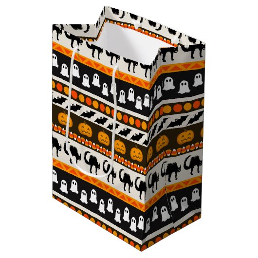 Sac Cadeau Moyen Halloween (Devant Angle)