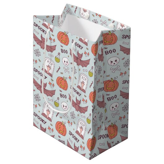 Sac Cadeau Moyen Halloween (Devant Angle)
