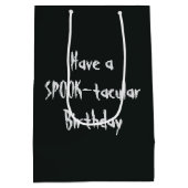 Sac Cadeau Moyen Halloween Anniversaire Crâne Fumer un bonbon Corn (Dos)