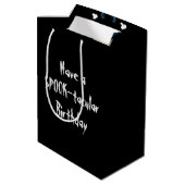 Sac Cadeau Moyen Halloween Anniversaire Fumer Crâne Biting Candy Co (Dos Angle)
