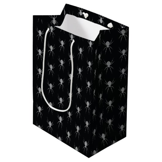 Sac Cadeau Moyen Halloween argentée (Devant Angle)