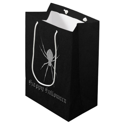 Sac Cadeau Moyen Halloween argentée (Devant Angle)